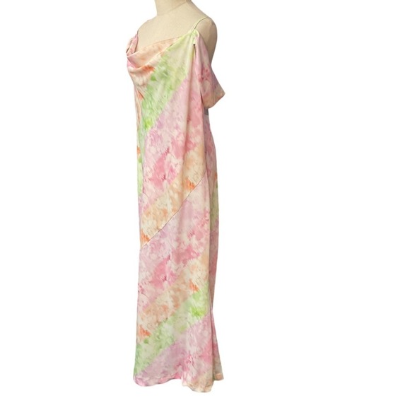 Eloquii‎ Womens Off Shoulder Bias Slip Dress Size 20W Pink Classic Drape Neck - Picture 7 of 14